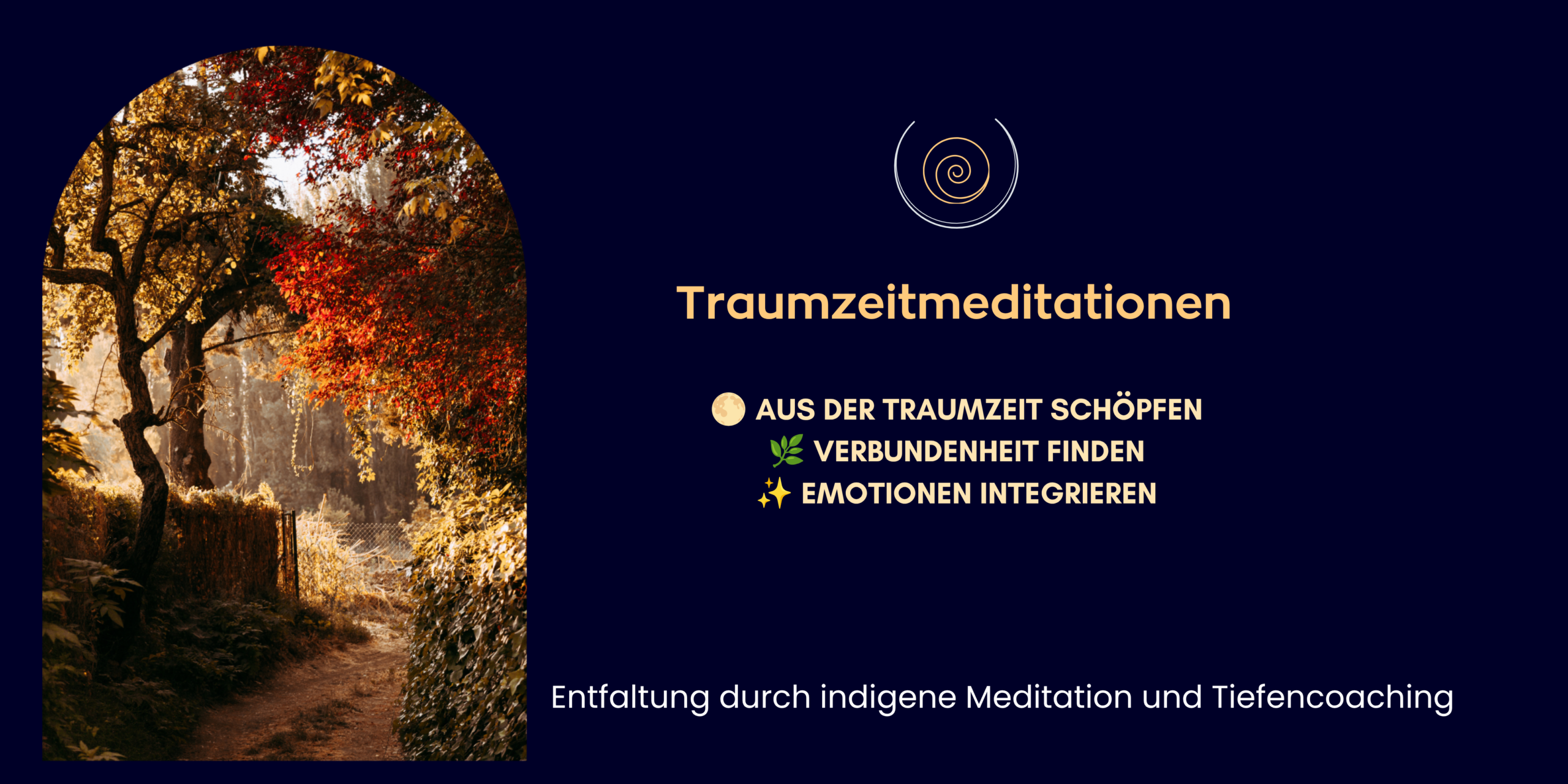 Banner Traumzeitmeditationen, Coaching für Frauen mit Träumen